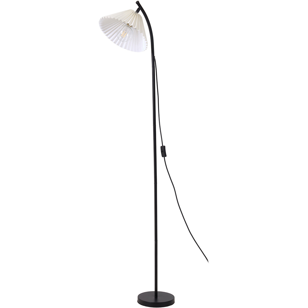 Living and Home Black LED Floor Lamp