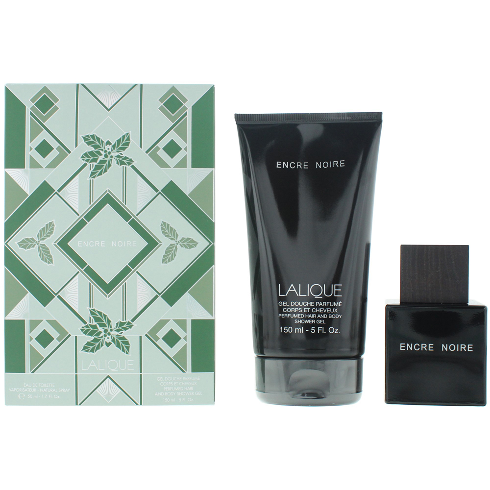 Lalique Encre Noire Men's Eau de Toilette 50ml 2 Piece Gift Set