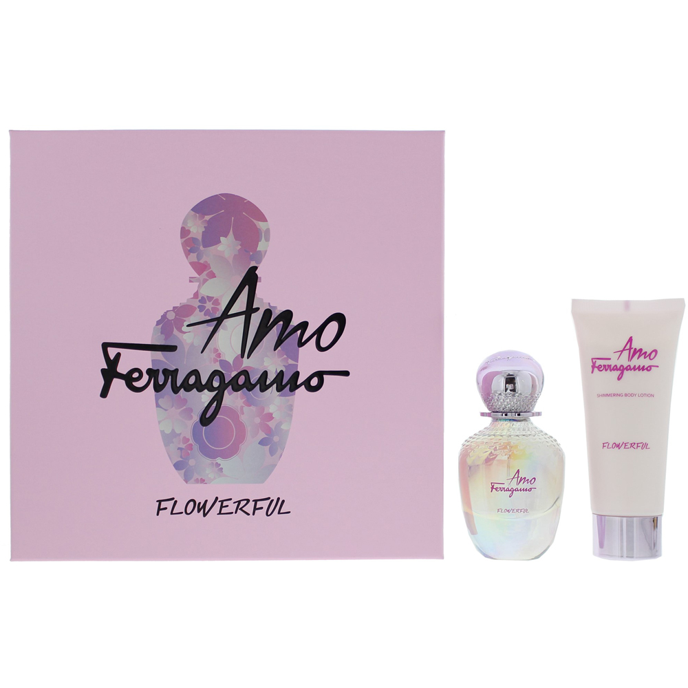 Salvatore Ferragamo Amo Flowerful Eau de Toilette 50ml 2 Piece Gift Set