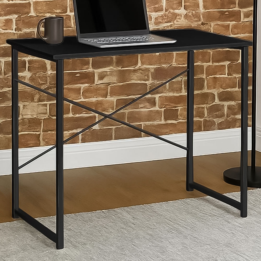 Harbour Housewares Wooden Computer Desk Black
