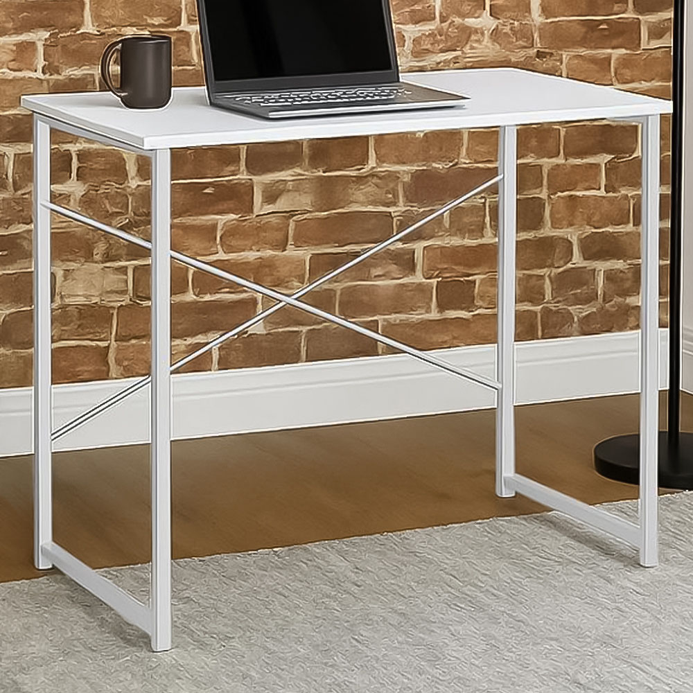 Harbour Housewares Wooden Computer Desk White
