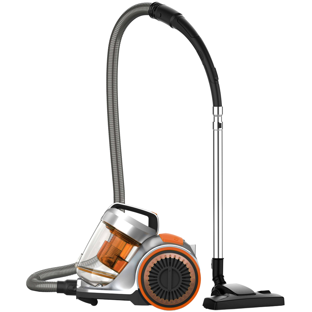 Vax Silver and Orange Pick Up Pet Cylinder Bagless Corded Vacuum Cleaner 800W