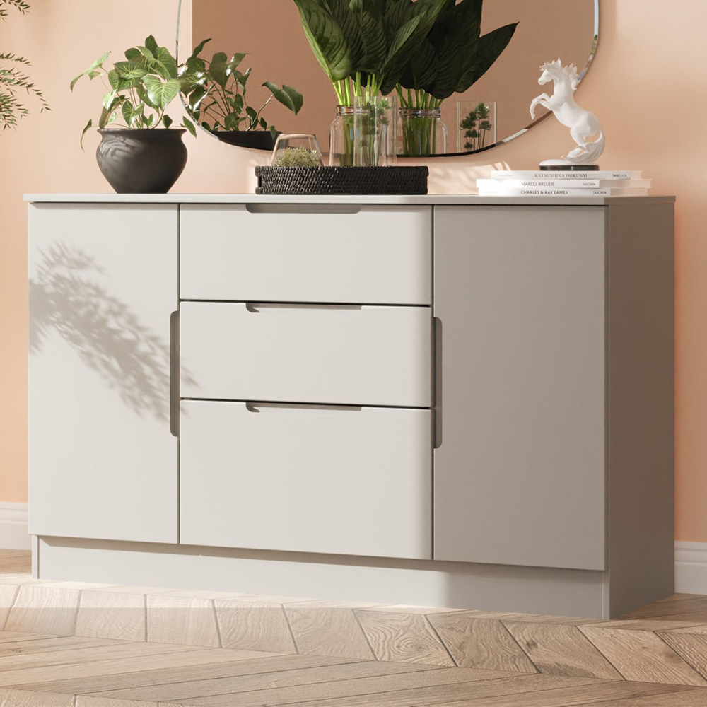 Crowndale Sideboard - Dusk Grey - 2 Door 3 Drawer - Ready Assembled