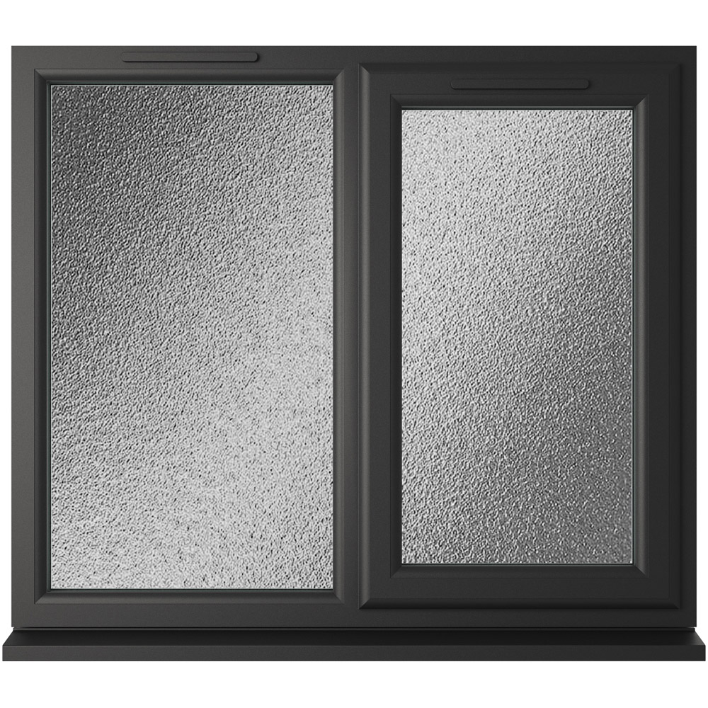 Crystal Double Glazed Window RH Side Hung Next to Fixed Obscure Glass 1190 x 965mm