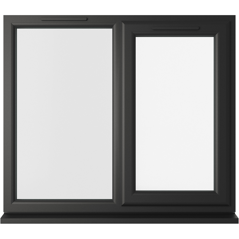 Crystal-Direct RH Side Hung Triple Glazed Window Black/White 1190 x 1115mm