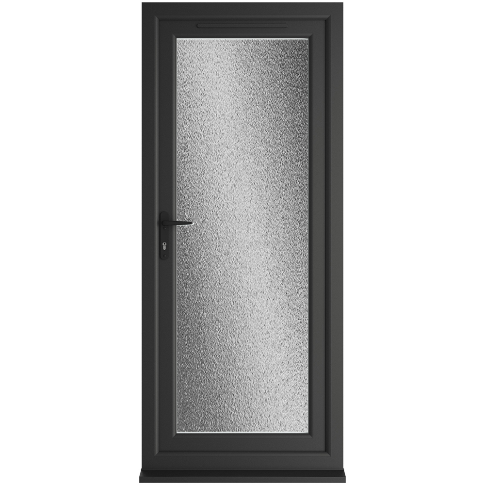 Crystal Full Glass RH Open Obscure Triple Glazed Door 920 x 2090mm