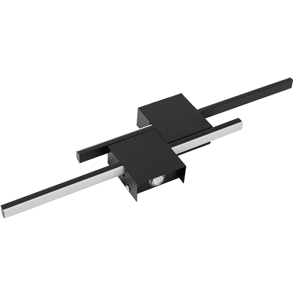 Living and Home Modern Black Aluminium LED Wall Light 18W