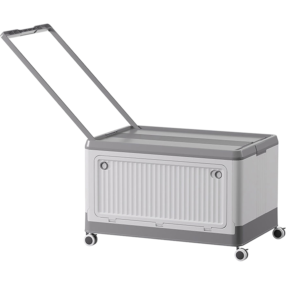 Living and Home 3 Way Access Grey Plastic Storage Box with Wheels 54 x 36cm