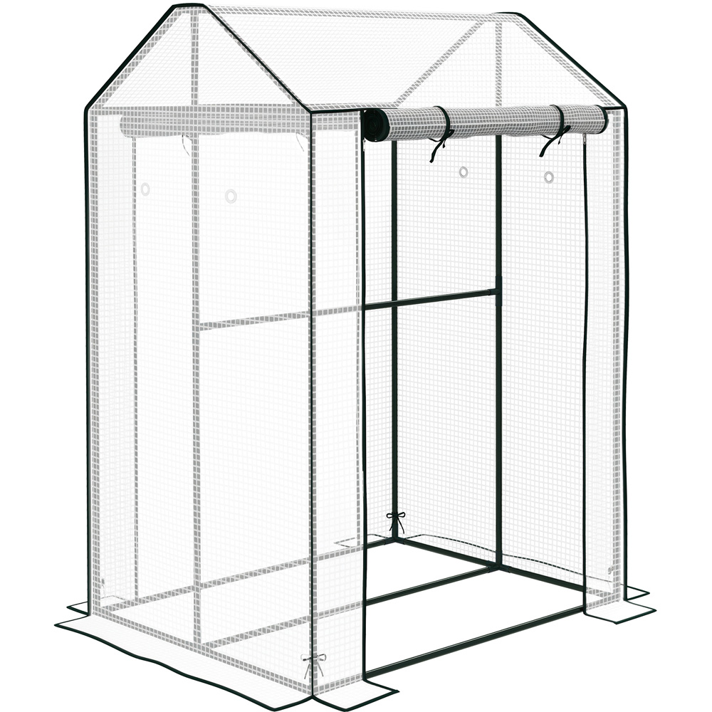 Outsunny 5 x 3.2ft Portable Walk-in Greenhouse with 2 Roll Up Door and Vent Holes