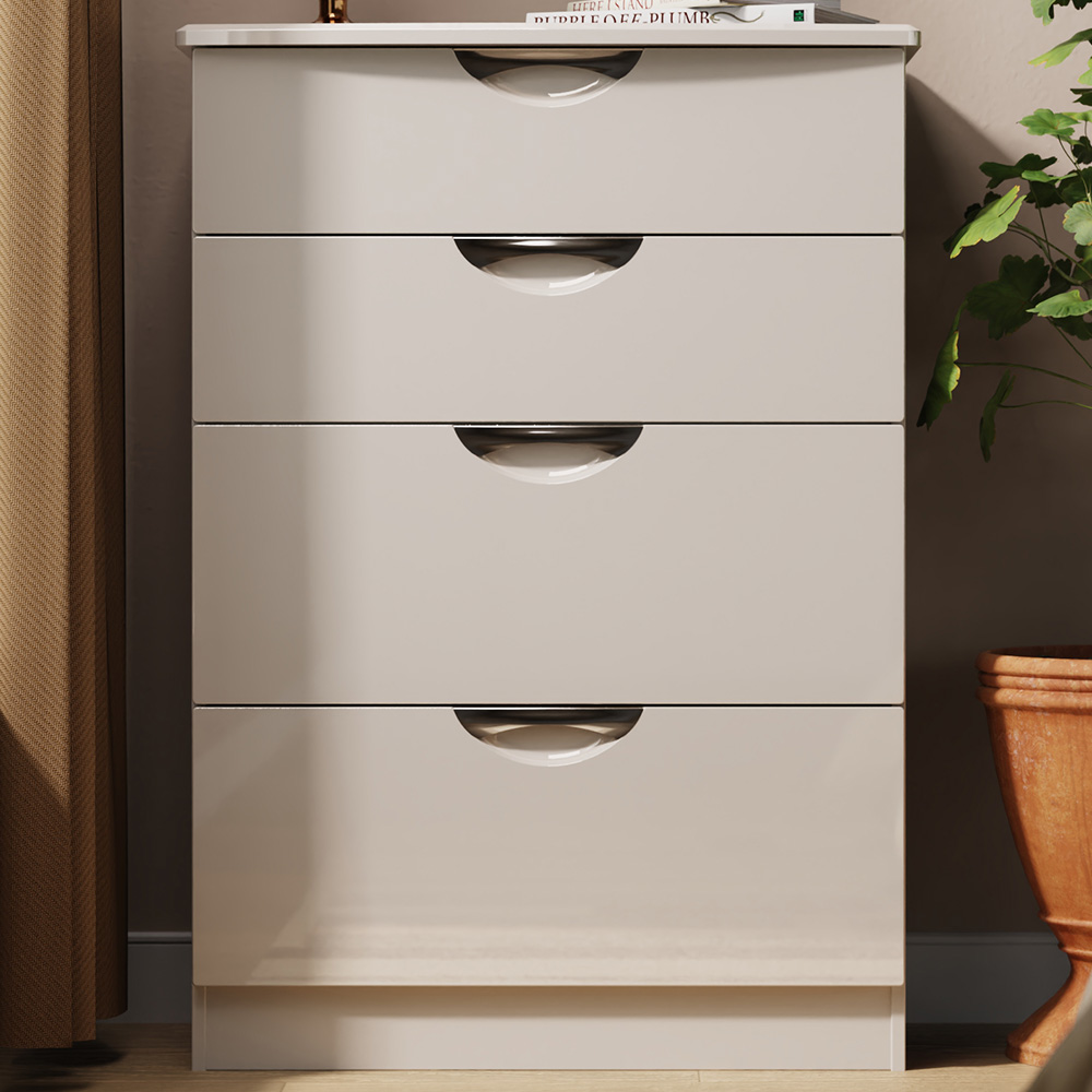 Crowndale Chest of Drawers - 4 Drawer - Kashmir Gloss & Kashmir - Size 4