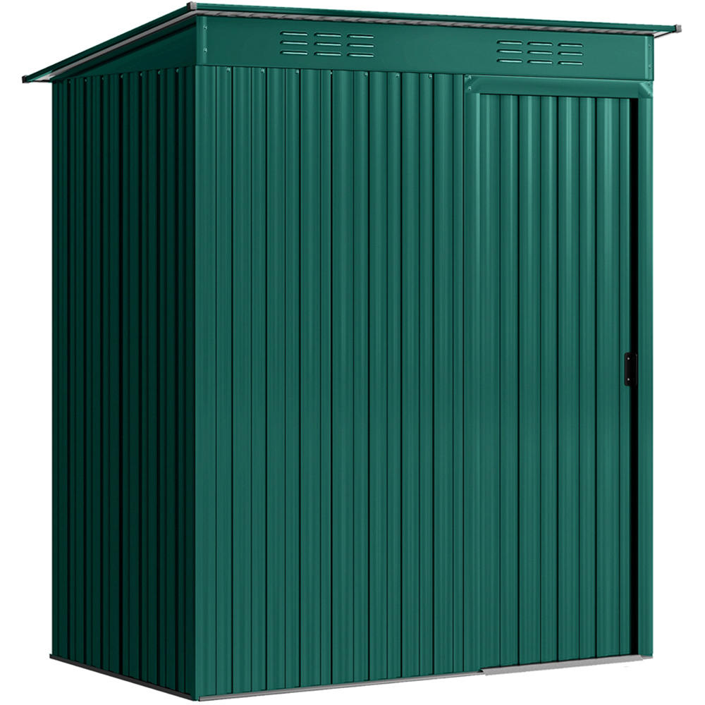 Outsunny 5 x 3ft Green Metal Garden Storage Shed