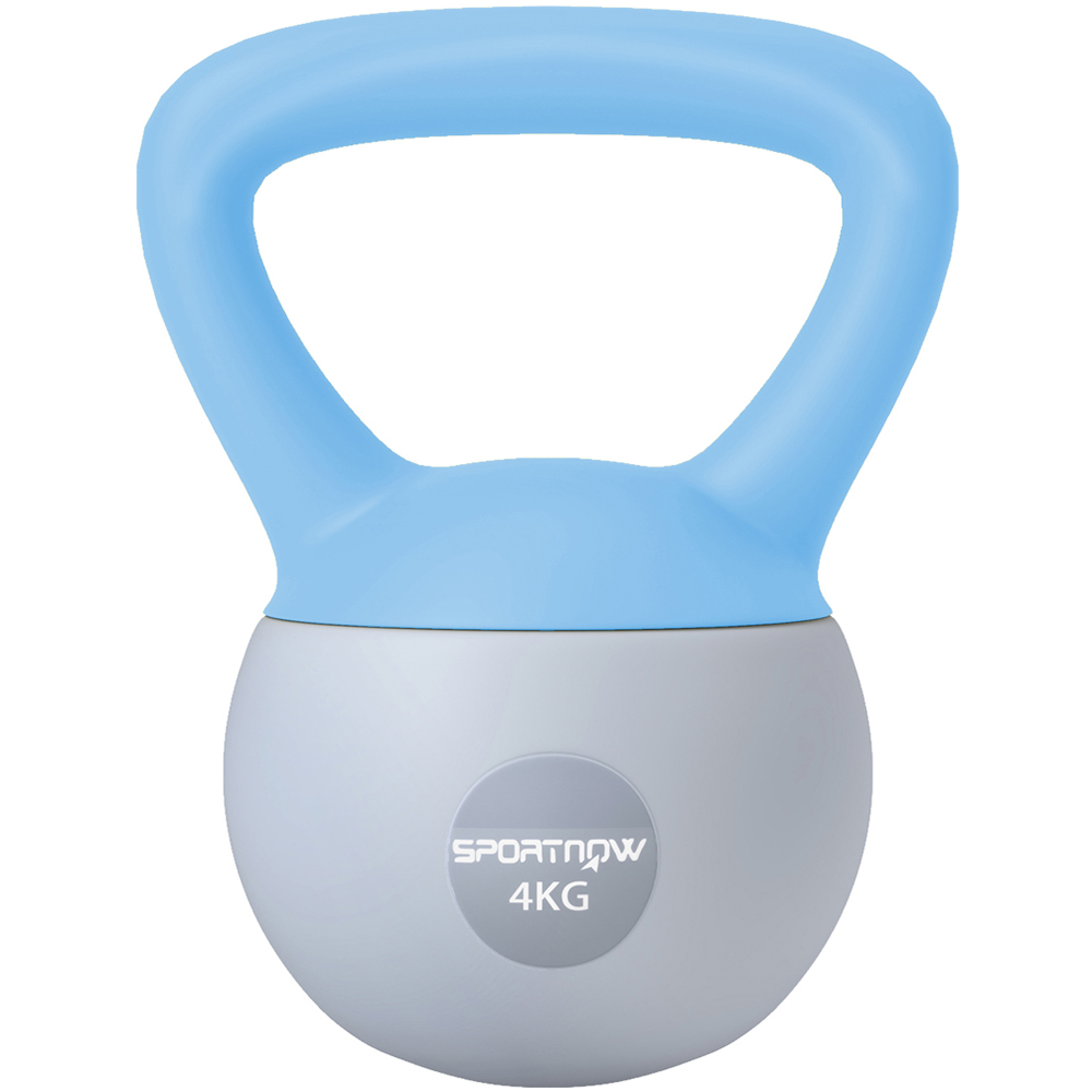 SPORTNOW Blue and Grey Soft Body Kettlebell with Non Slip Handle 4kg