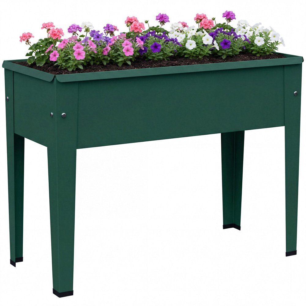 Outsunny Metal Raised Garden Bed - Green - 45 x 60 x 27cm