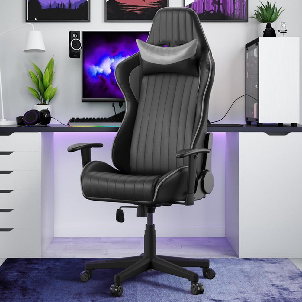 Alphason Senna Black Faux Leather Fully Adjustable Gaming Chair