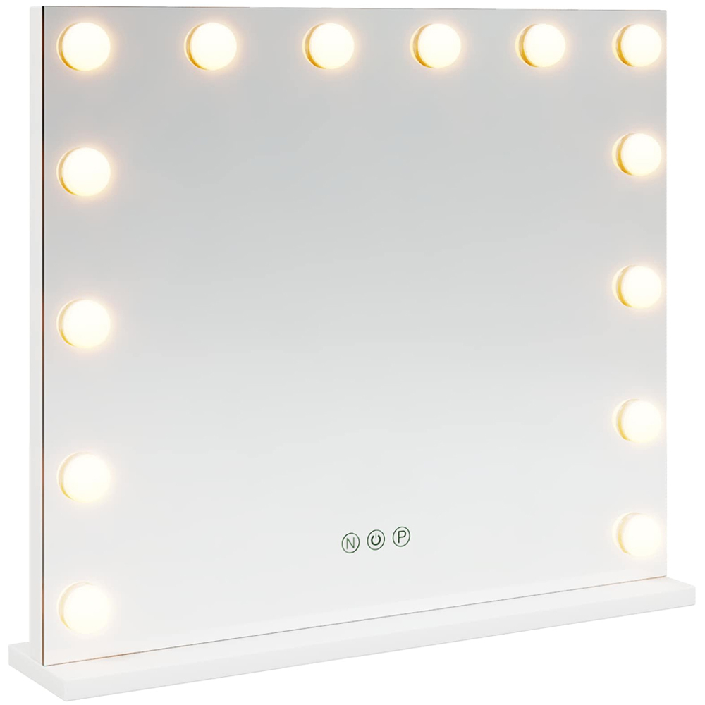 vidaXL LED White Vanity Mirror 50 x 10 x 44cm