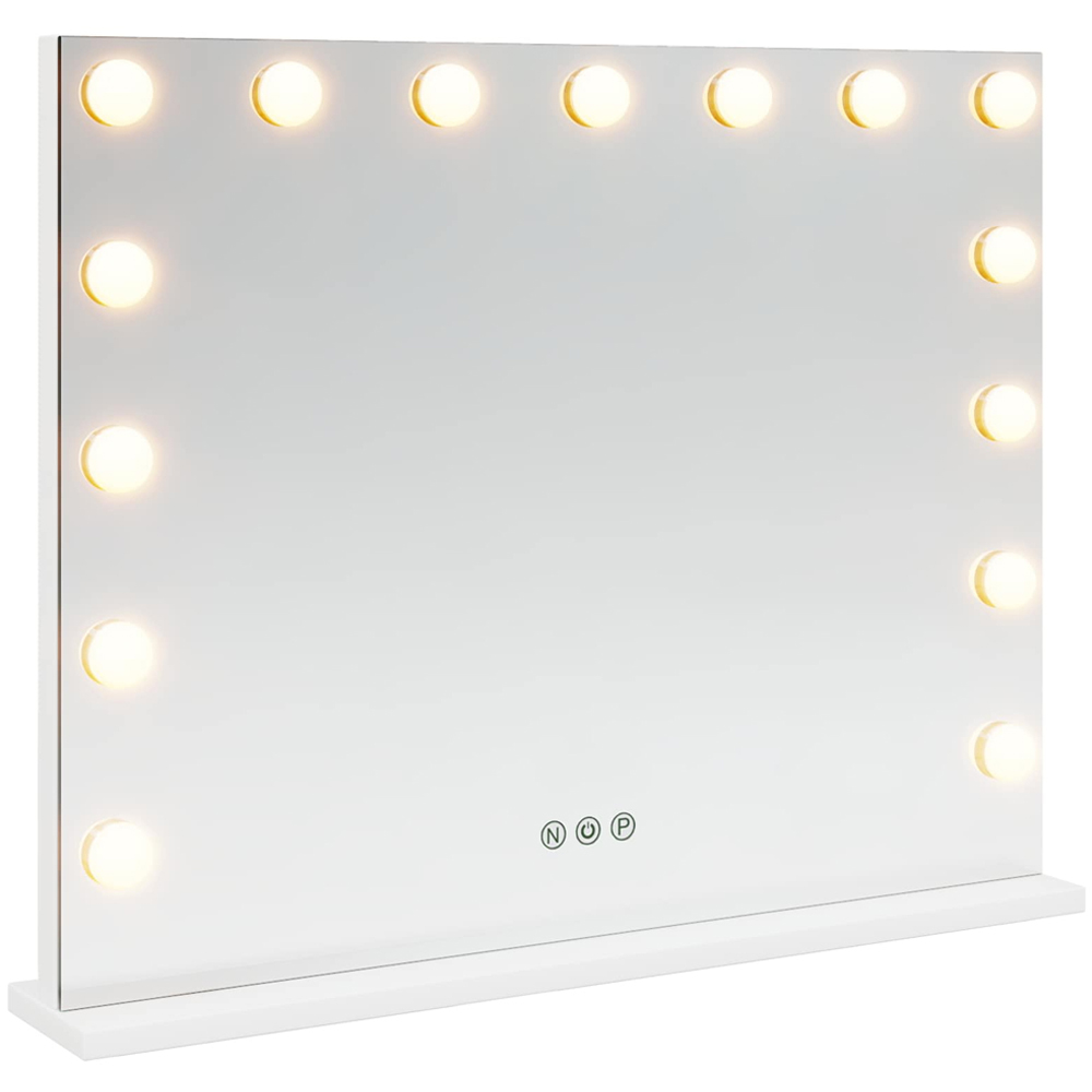 vidaXL LED White Vanity Mirror 58 x 10 x 47cm
