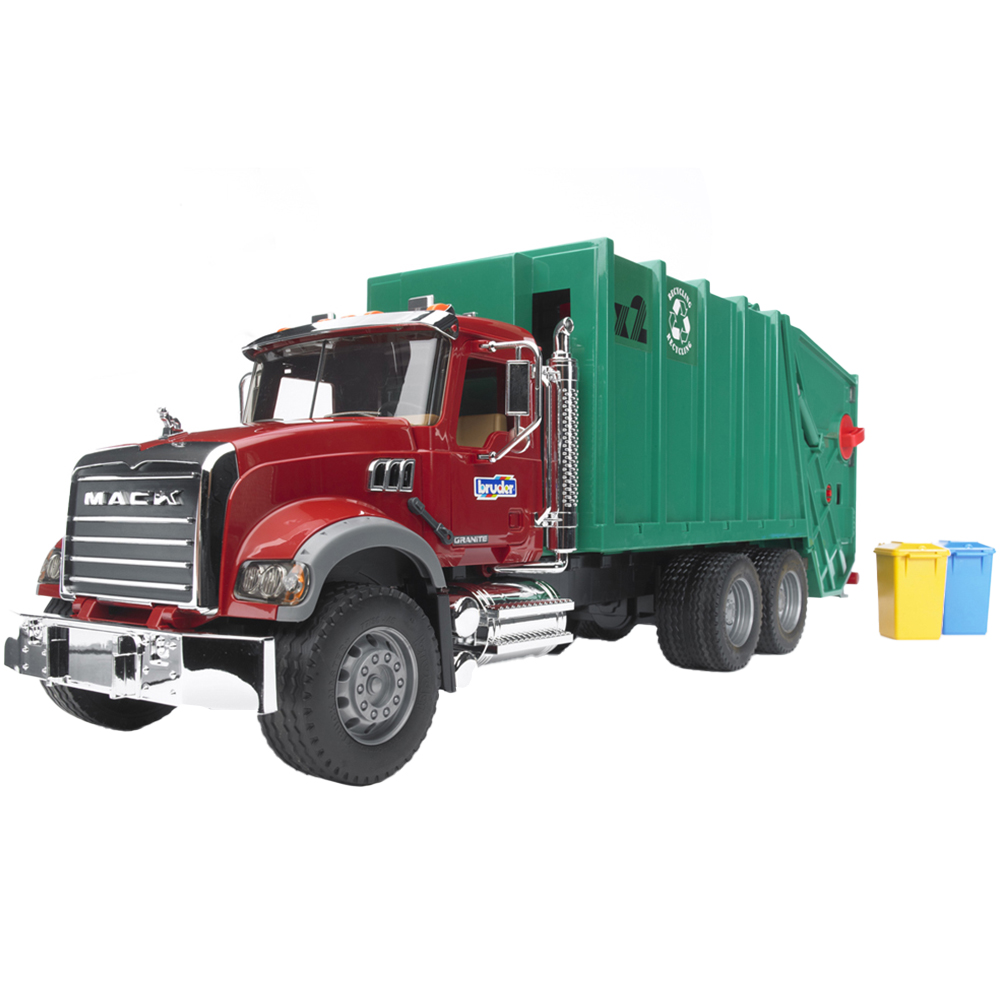 Bruder MACK Granite Garbage Truck Toy - Realistic Play - 1:16 Scale