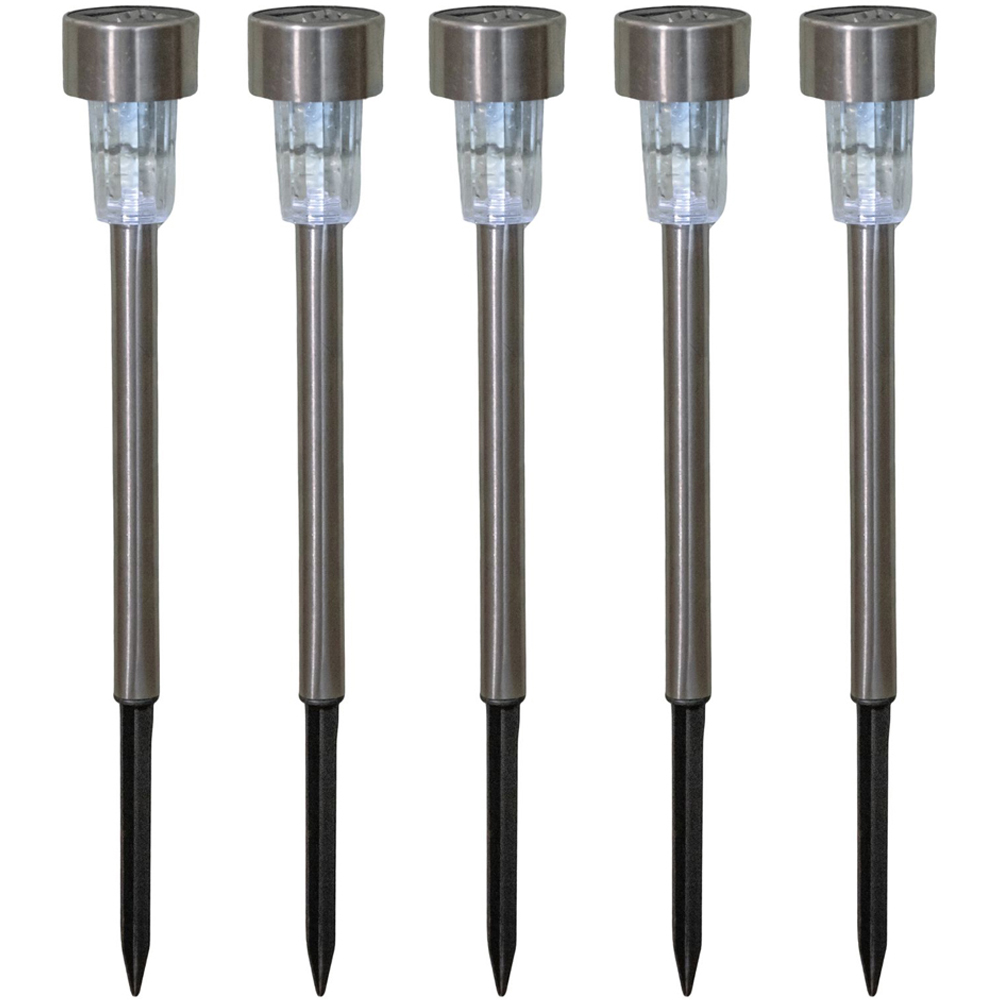 Samuel Alexander Stainless Steel Solar LED Path Light Set of 5