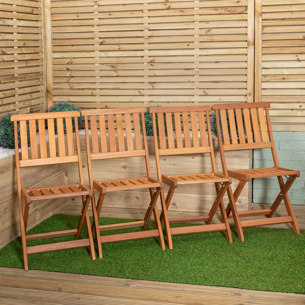 Samuel Alexander Set of 4 Wooden Folding Chair