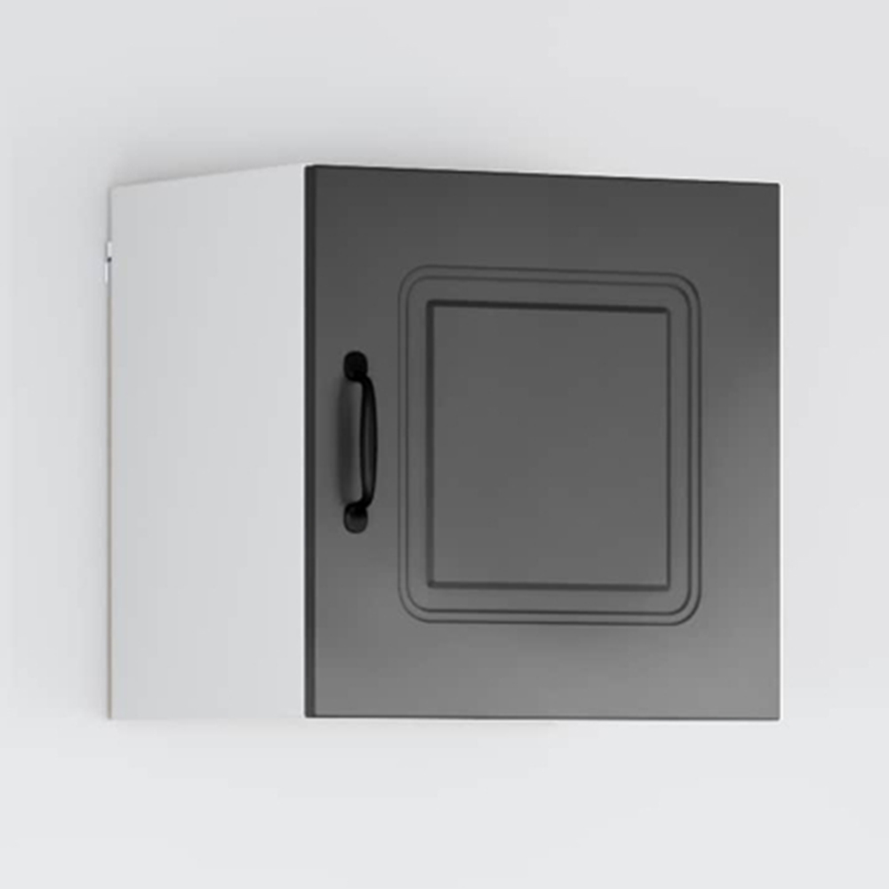 vidaXL Kalmar Single Door Black Wall Mounted Square Kitchen Cabinet