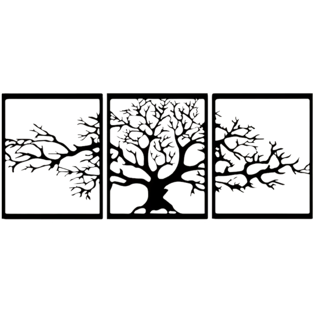 Decortie 3 Piece Tree of Life Metal Wall Art Set