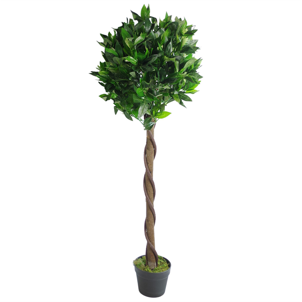 Leaf Bay Laurel Topiary Ball Tree Artificial Plant in Pot 120cm