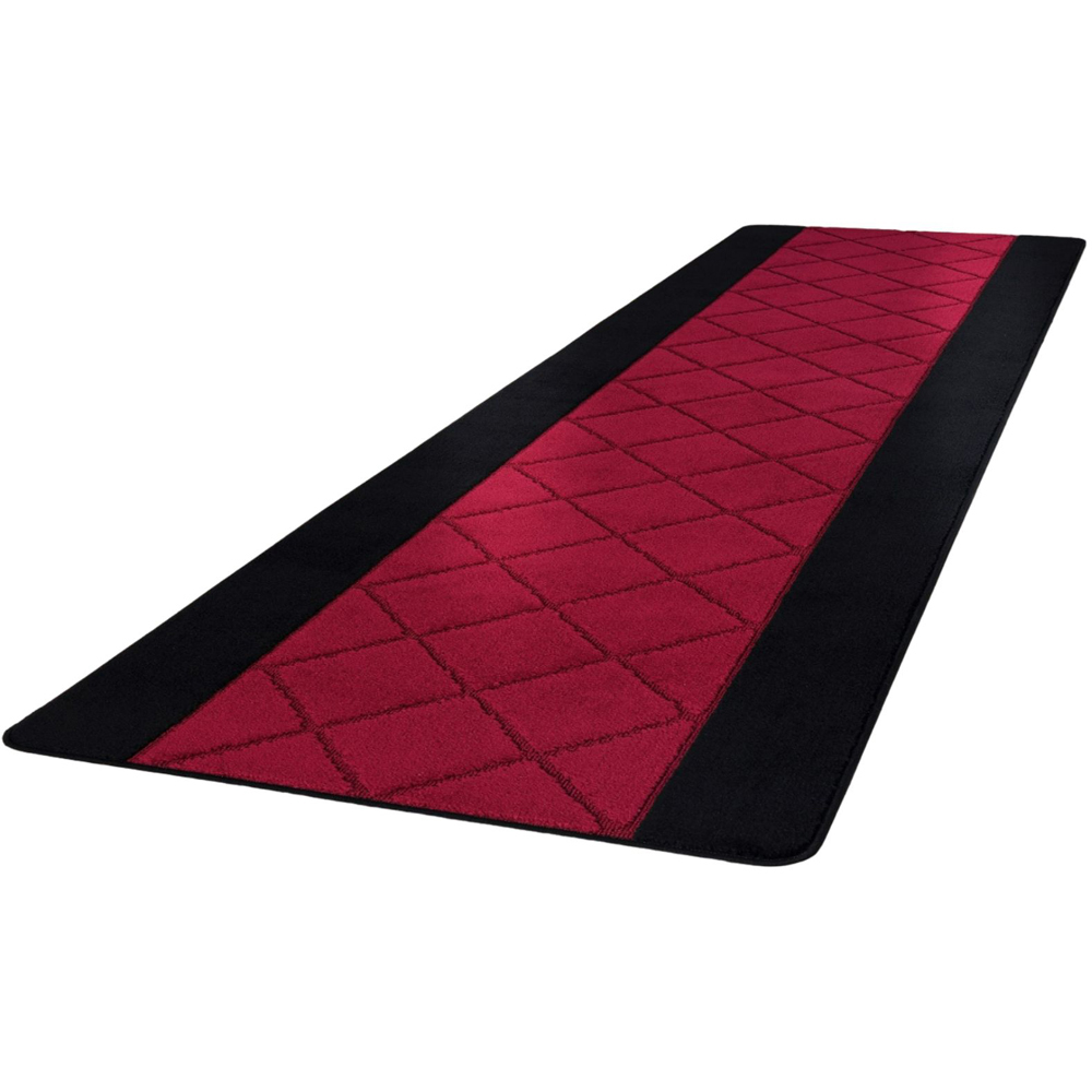 Smart Living Carmela Black and Red Gel Back Non-Slip Mat 80 x 150cm