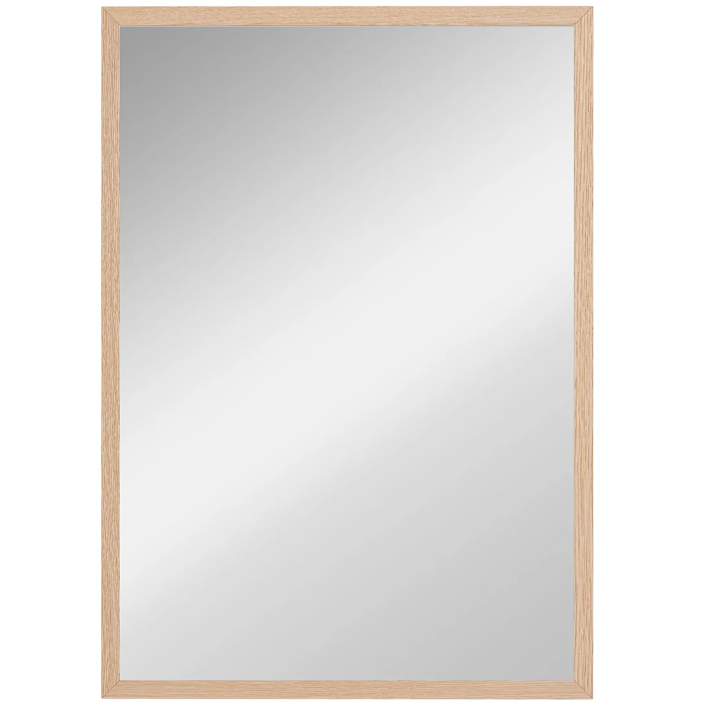 Portland Rectangular Bathroom Mirror 70 x 50cm Shatter-Protected Glass