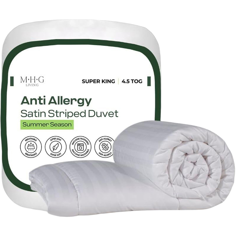 MHG Living Super King Size White Spring Summer Hollowfibre Duvet 4.5 Tog