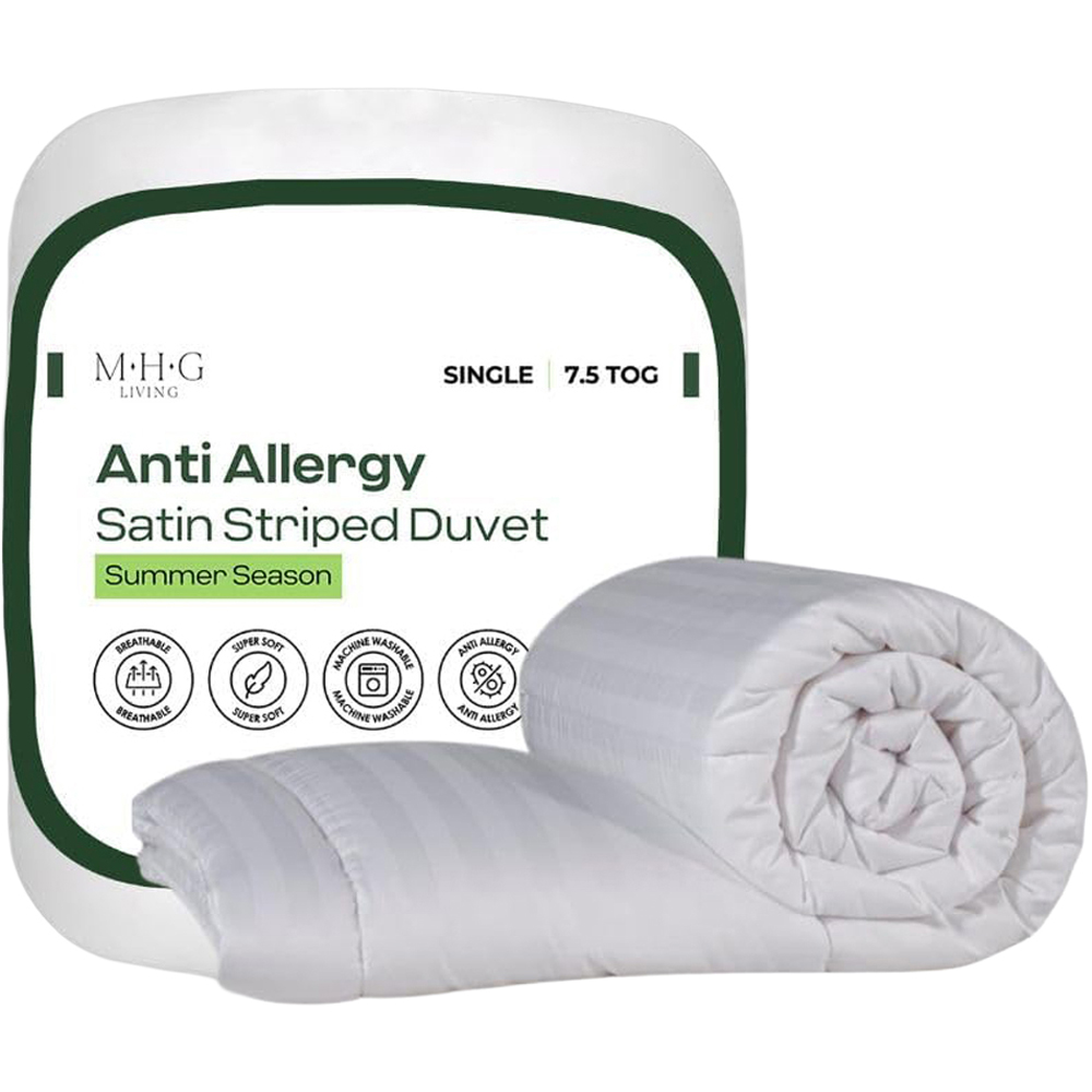 MHG Living Single White Spring Summer Hollowfibre Duvet 7.5 Tog