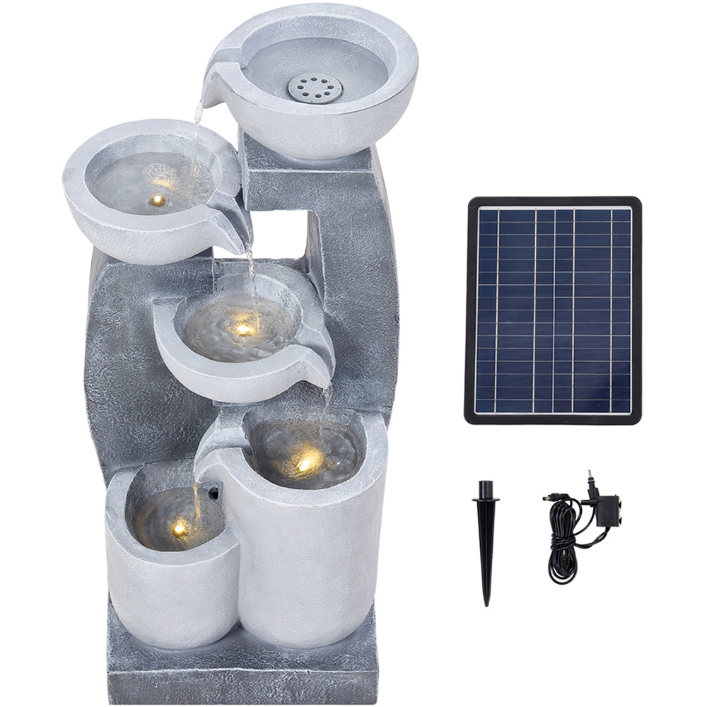 Living and Home 5-Tier Solar-Powered LED Water Feature