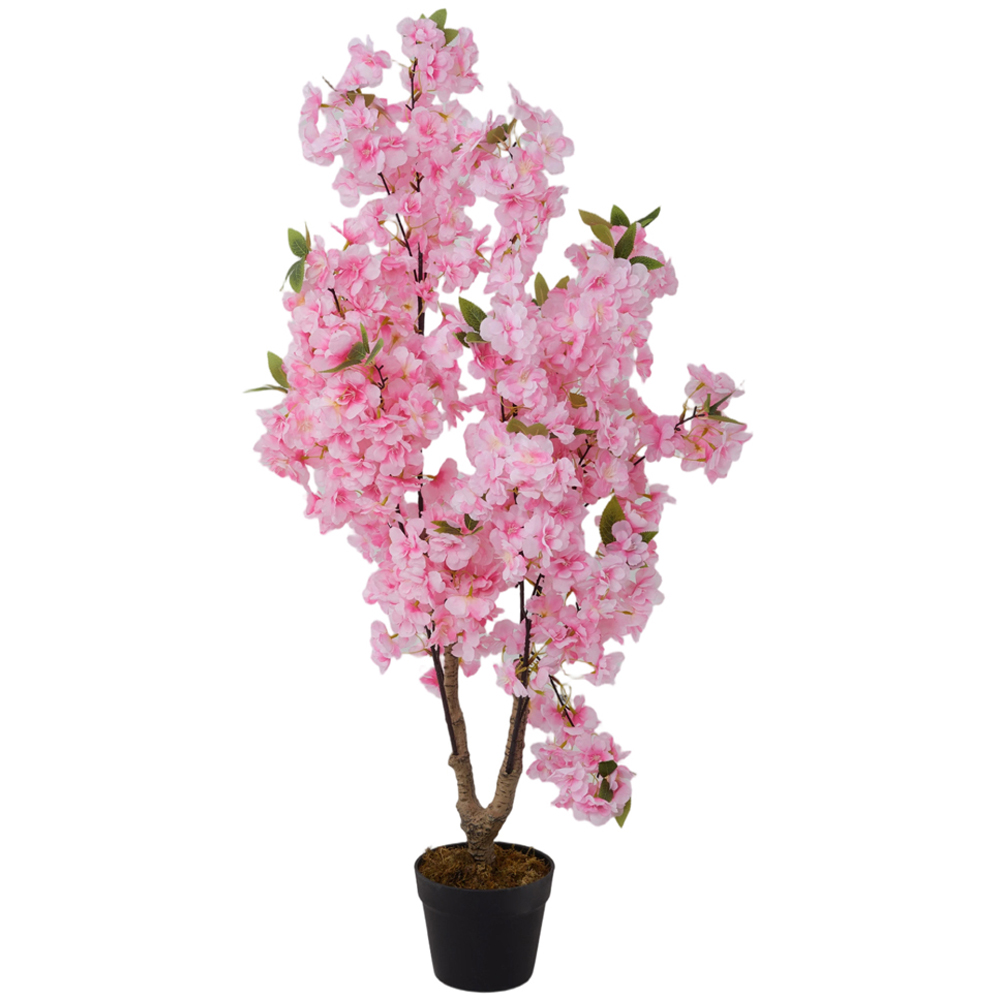Living and Home Decorative Artificial Cherry Blossom Plant in Pot 105cm