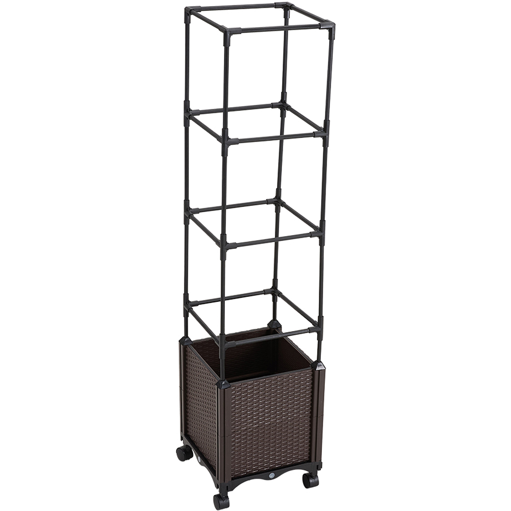Living and Home Rolling Raised Garden Bed with Trellis 130cm