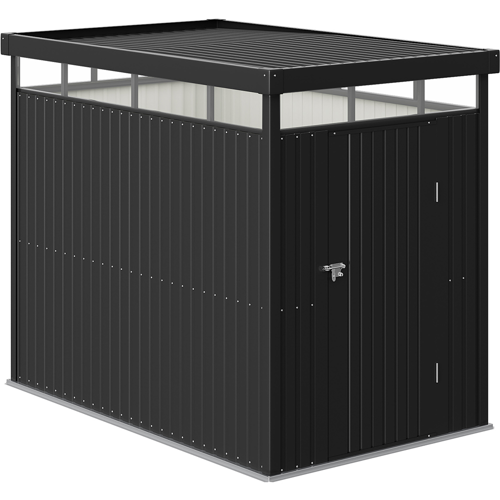 Living and Home 5 x 8ft Anthracite Metal Pent Garden Storage Shed