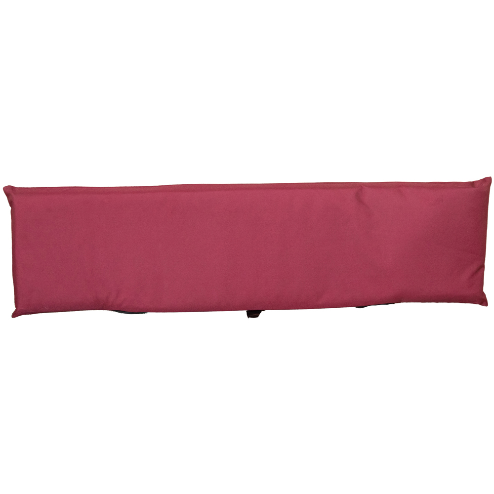 Samuel Alexander 2 Seater Burgundy Wooden Garden Chair Cushion Base 99 x 20cm