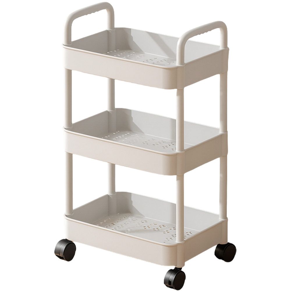 Avilo - 3-Tier Rolling Trolley - Multipurpose Storage Cart - Kitchen Organizer