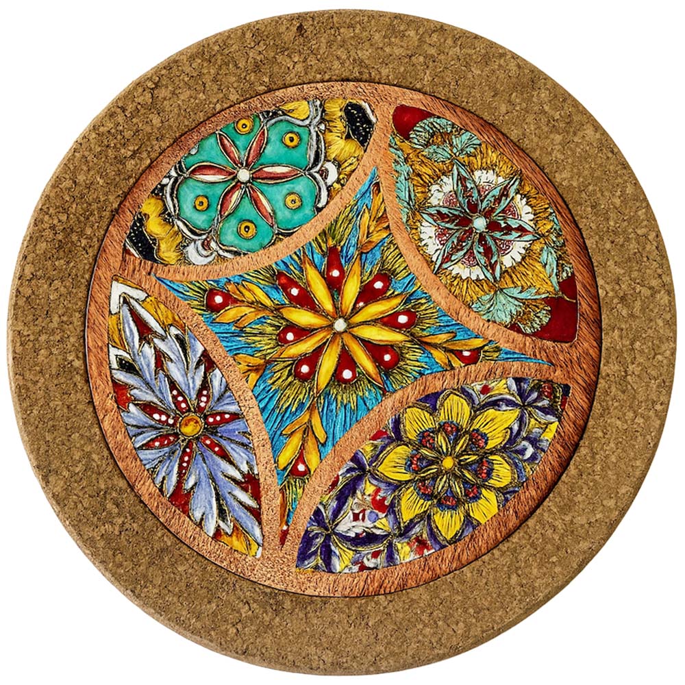 Avilo - Kaleidoscope Bloom Square Trivet - 19.5cm