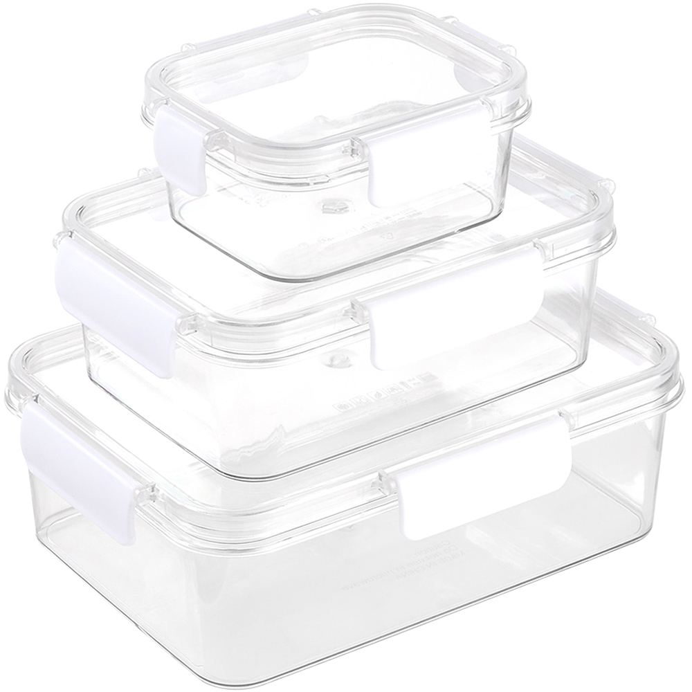 Living and Home 3-Piece Rectangular Food Storage Container Set