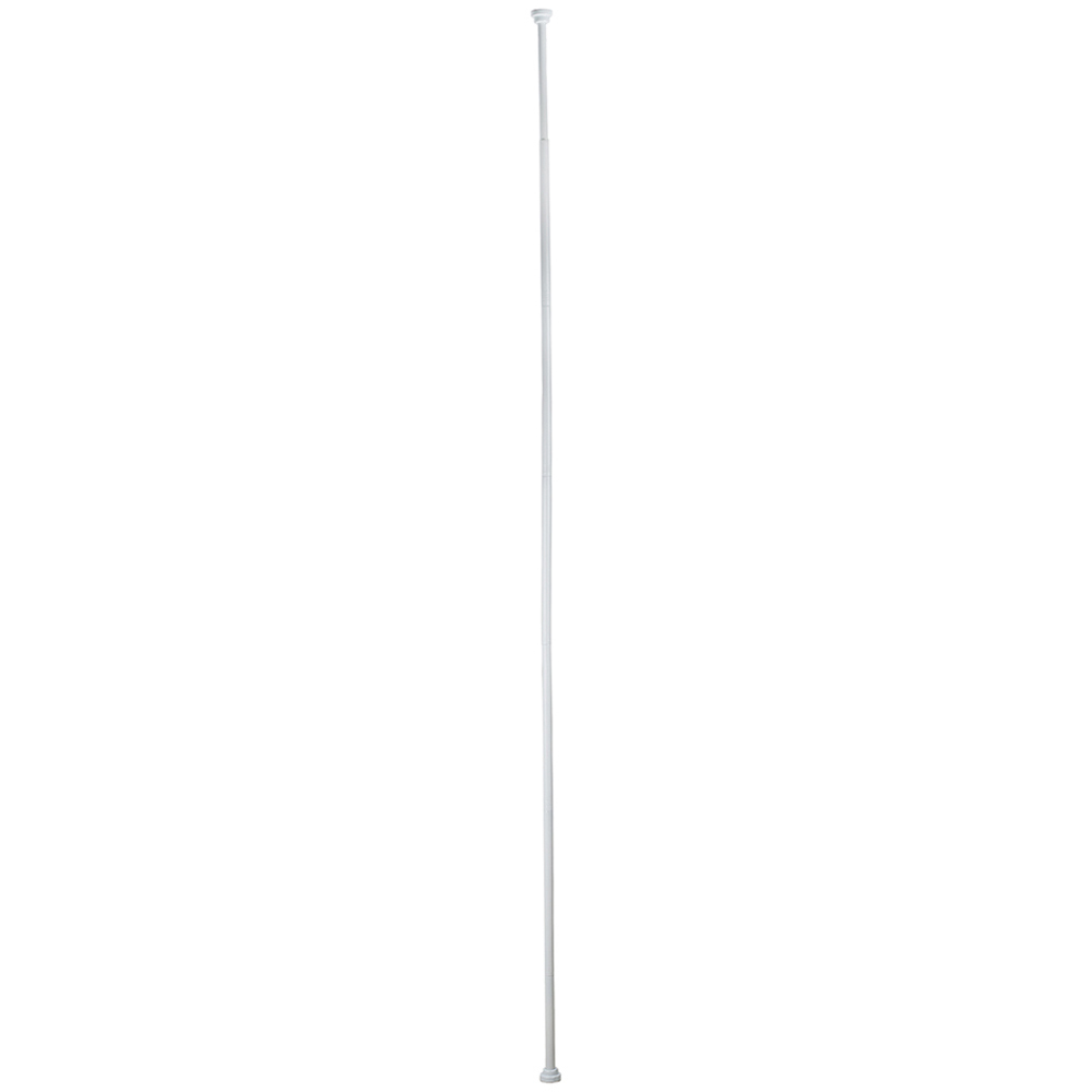 Living and Home 45-250cm White Stainless Steel Telescopic Curtain Rod