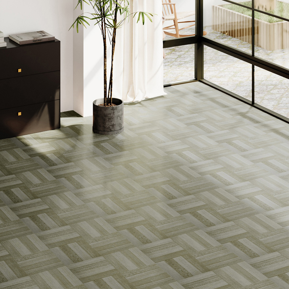 Living and Home Parquet Light Wood Self-Adhesive PVC Flooring Tile 30 Pack