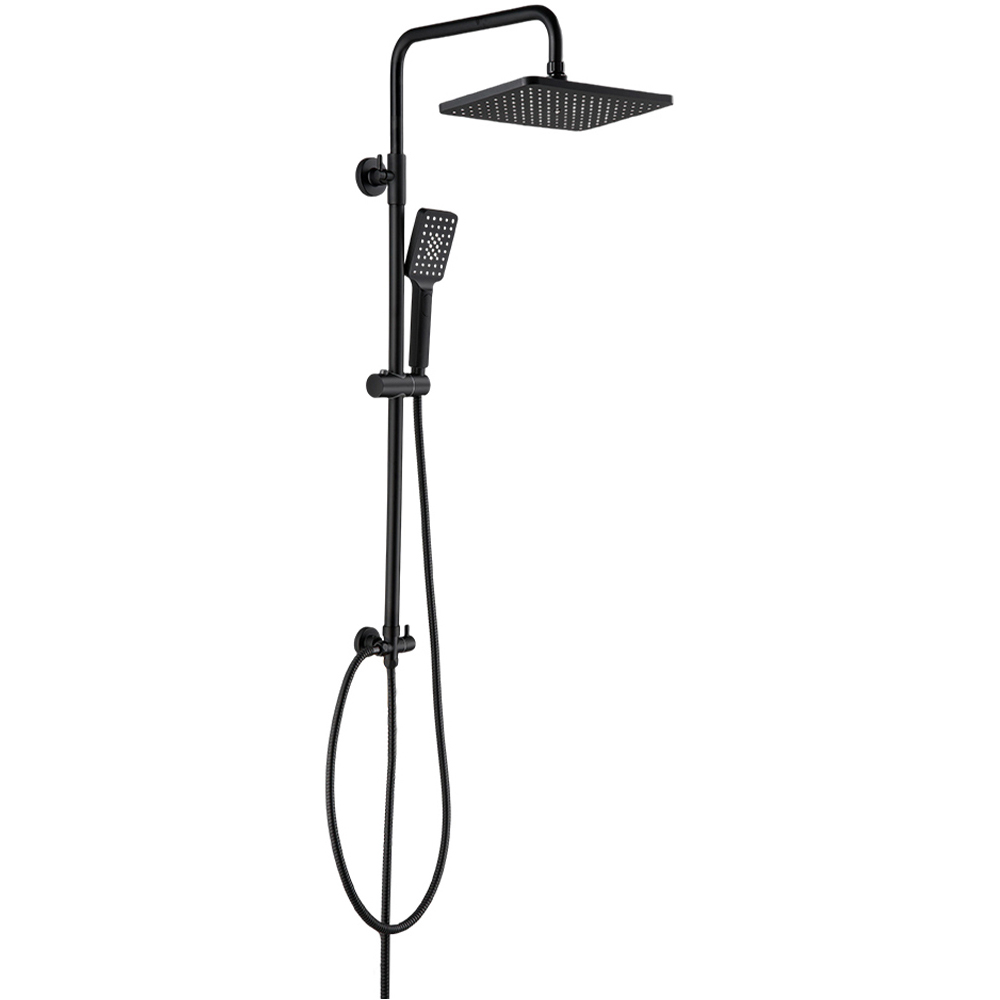 Living and Home Black Stainless Steel Shower Mixer Set