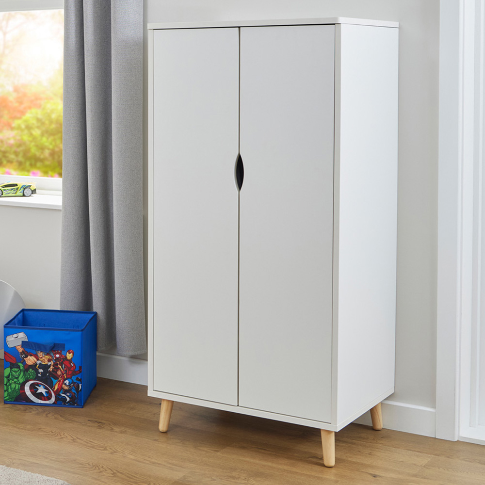Liberty House Toys - Kids Wardrobe - 2 Door - Pine - White