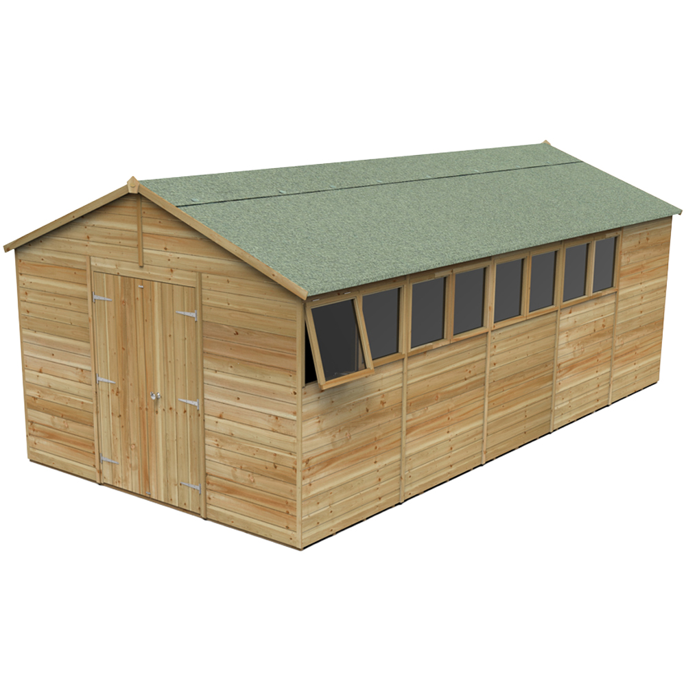 Forest Garden Timberdale 10 x 20ft Single Opening Apex Shed