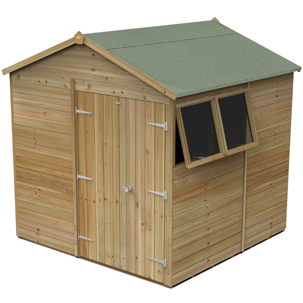 Forest Garden Timberdale 7 x 7ft 2 Opening Apex Shed