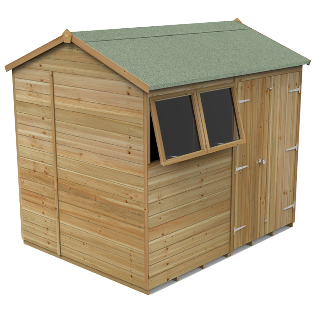 Forest Garden Timberdale 8 x 6ft 2 Opening Reverse Apex Garden Shed