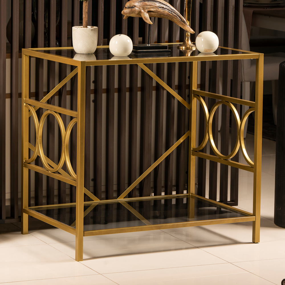 Decorotika Fredericas Gold Modern Coffee Table