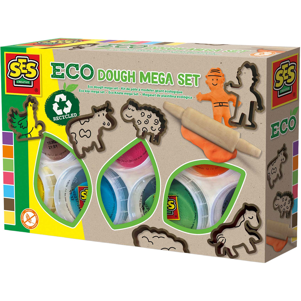 SES Creative - Eco Dough Mega Set - Modelling Clay with Tools
