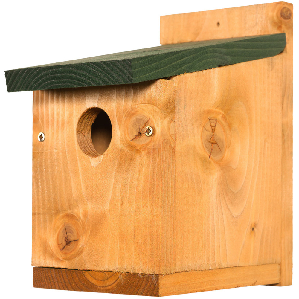 Happy Beaks Classic Nest Box with Green Roof