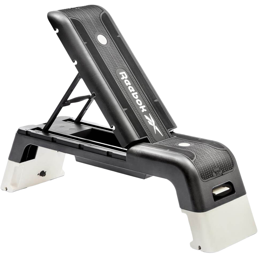 Reebok White Aerobic Step with Adjustable Weight Bench