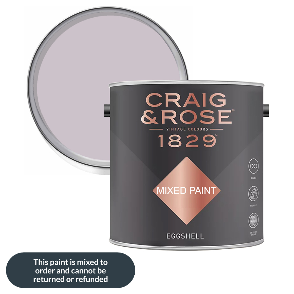 Craig & Rose 1829 Vintage Walls Wood and Metal Mackintosh Mauve Eggshell Paint 2.5L